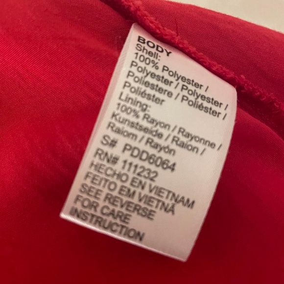 Love, Sadie: Red Chiffon Dress-Size Medium - Picture 6 of 6